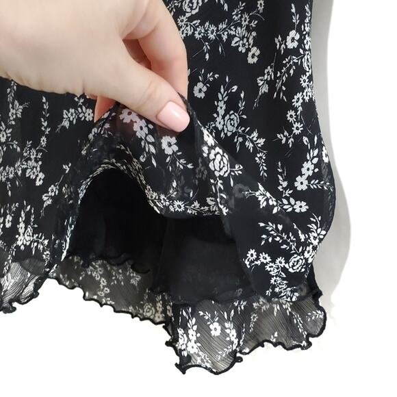 Cacama | Floral Sheer Tie Waist Blouse - Picture 5 of 7